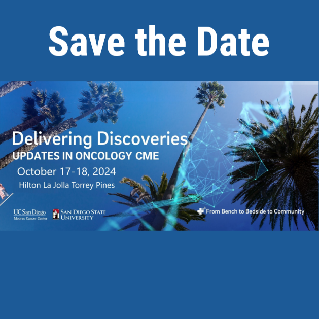 Delivering Discoveries: Updates in Oncology 2024 - SAVE THE DATE Banner